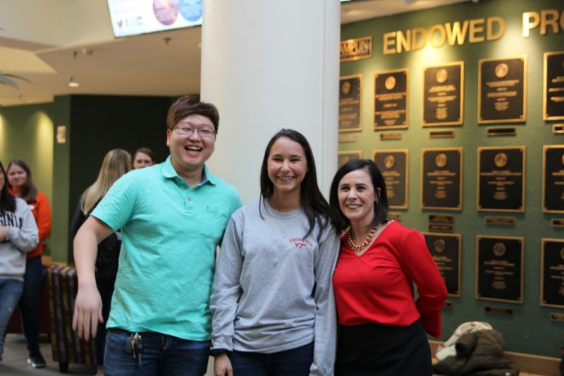Master's students and Nadia Rogers at 2019 Pizza Party